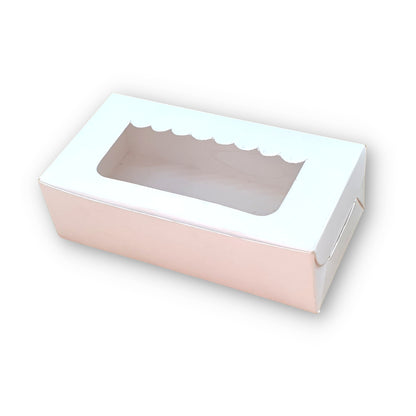 2pc Brownie Window Box I White Color I 6"x3"x1.75" inches