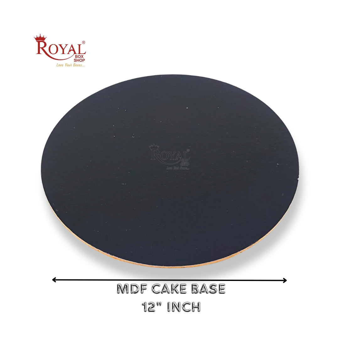 Cake Base Board I Round Shape I Black I MDF