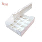 12pc Cupcake Box With Window - Size 10"x12"x4" - Pink Flower Check Print Royal Box Shop