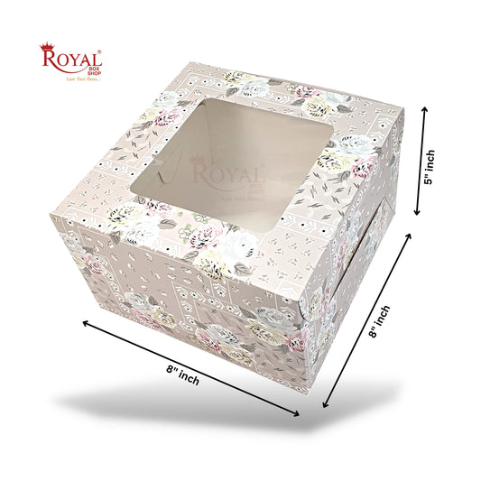 Half Kg Window Cake Box 8x8x5 Royal Box Shop 8510020531 www.royalboxshop.com