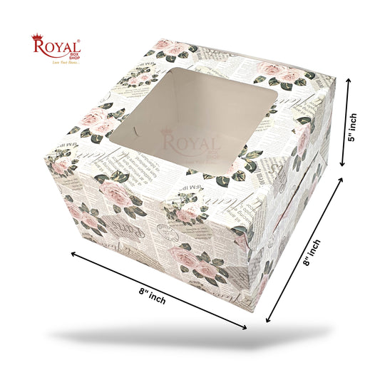 Half Kg Window Cake Box 8x8x5 Royal Box Shop 8510020531