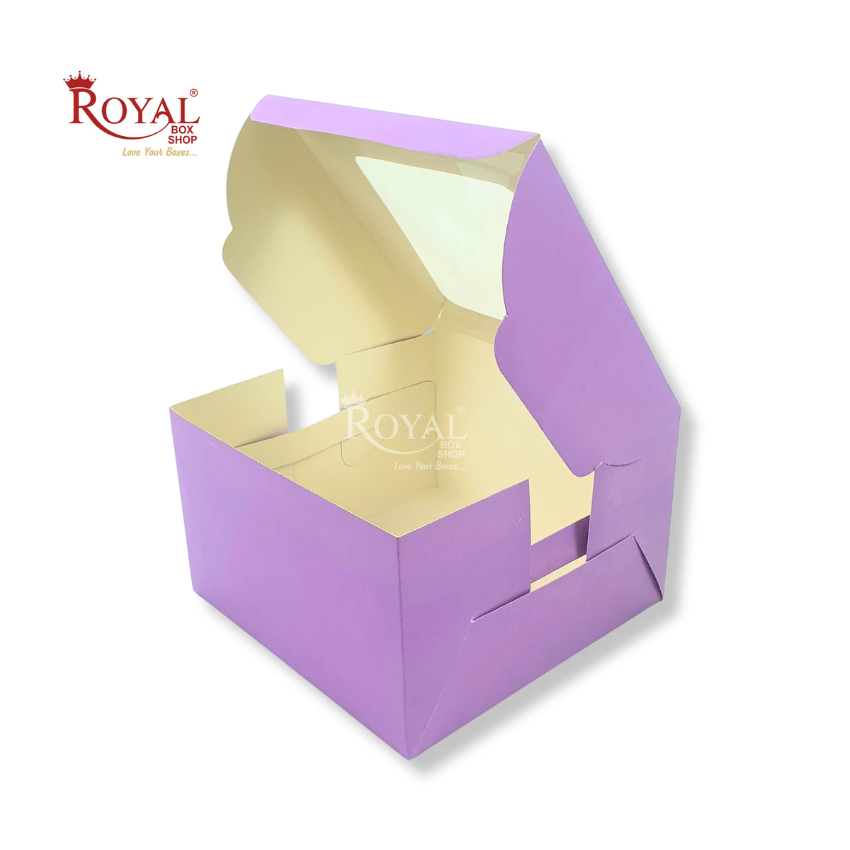 Window Cake Box | 10x10x5 Inches | Purple | FBB Paper | B2B | 1 Kg Cake Box