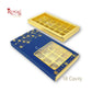 18 Cavity Chocolate Slider Boxes with Window I Blue Color I Gold Leaf Print I Diwali, Christmas, Wedding Return Gifts Royal Box Shop