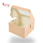 1pc Brownie Window Box | 3x3x1.5 Inches | Peach