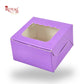 1pc Brownie Window Box | 3x3x1.5 Inches | Purple