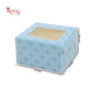 1pc Brownie Window Box | 3x3x1.75 Inches | Blue