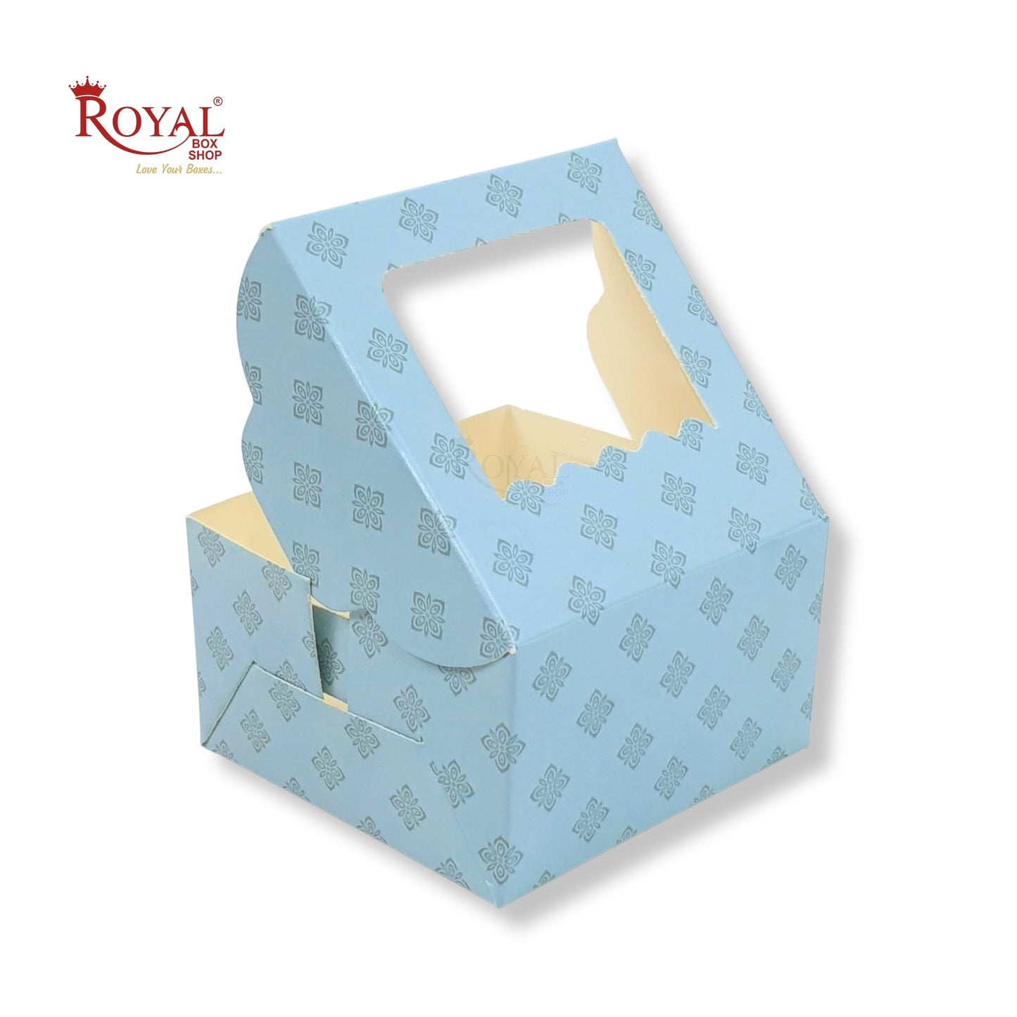 1pc Brownie Window Box | 3x3x1.75 Inches | Blue