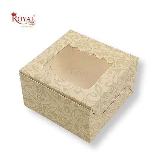 1pc Brownie Window Box | 3x3x1.75 Inches | Green
