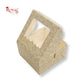 1pc Brownie Window Box | 3x3x1.75 Inches | Green