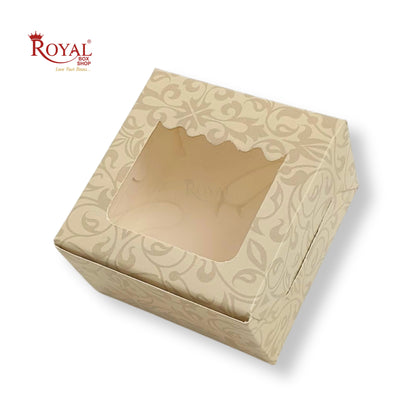 1pc Brownie Window Box | 3x3x1.75 Inches | Green