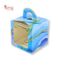 1pc Cupcake Box with Window | 3.5x3.5x3.5 Inch | Blue Marble Print