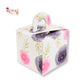 1pc Cupcake Box with Window | 3.5x3.5x3.5 Inch | White with Pink Flower