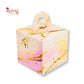 1pc Cupcake Box with Window | 3.5x3.5x3.5 Inch | Pink Marble Print