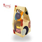 1 Mason Jar Paper Carry Bags | 3.5x3.5x8 inches | Cream with Mandala Print | B2B