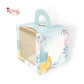 1pc Cupcake Box Window Flower Print I 3.5x3.5x3.5" I Single Cupcake Packaging Boxes, Cookie Boxes, Candy Boxes Royal Box Shop