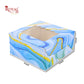 1pc Brownie Window Box | 3x3x1.5 Inches | Blue Marble Print