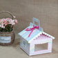 4cc Hut Shape Cupcake Boxes - 6"x6"x4" inch -Theme Elephant Pink