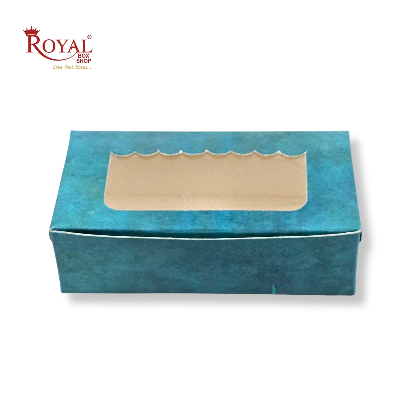 2pc Brownie Window Box | 6x3x1.75 inches | Turquoise Color