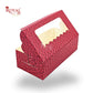 2pc Brownie Window Box I VT Red I 6x3x1.75 Inches