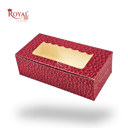 2pc Brownie Window Box I VT Red I 6x3x1.75 Inches