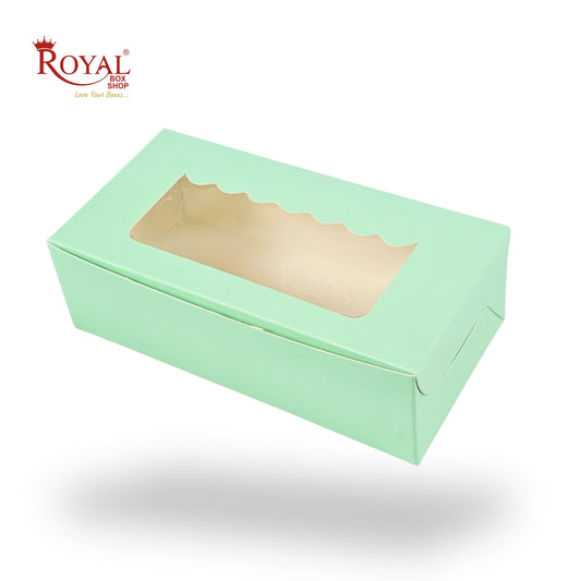 2pc Brownie Window Box I Tealish Green I 6x3x1.75 Inches