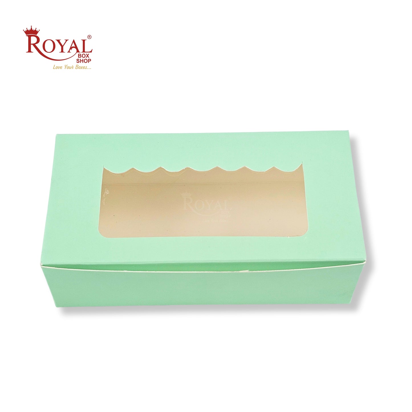 2pc Brownie Window Box I Tealish Green I 6x3x1.75 Inches