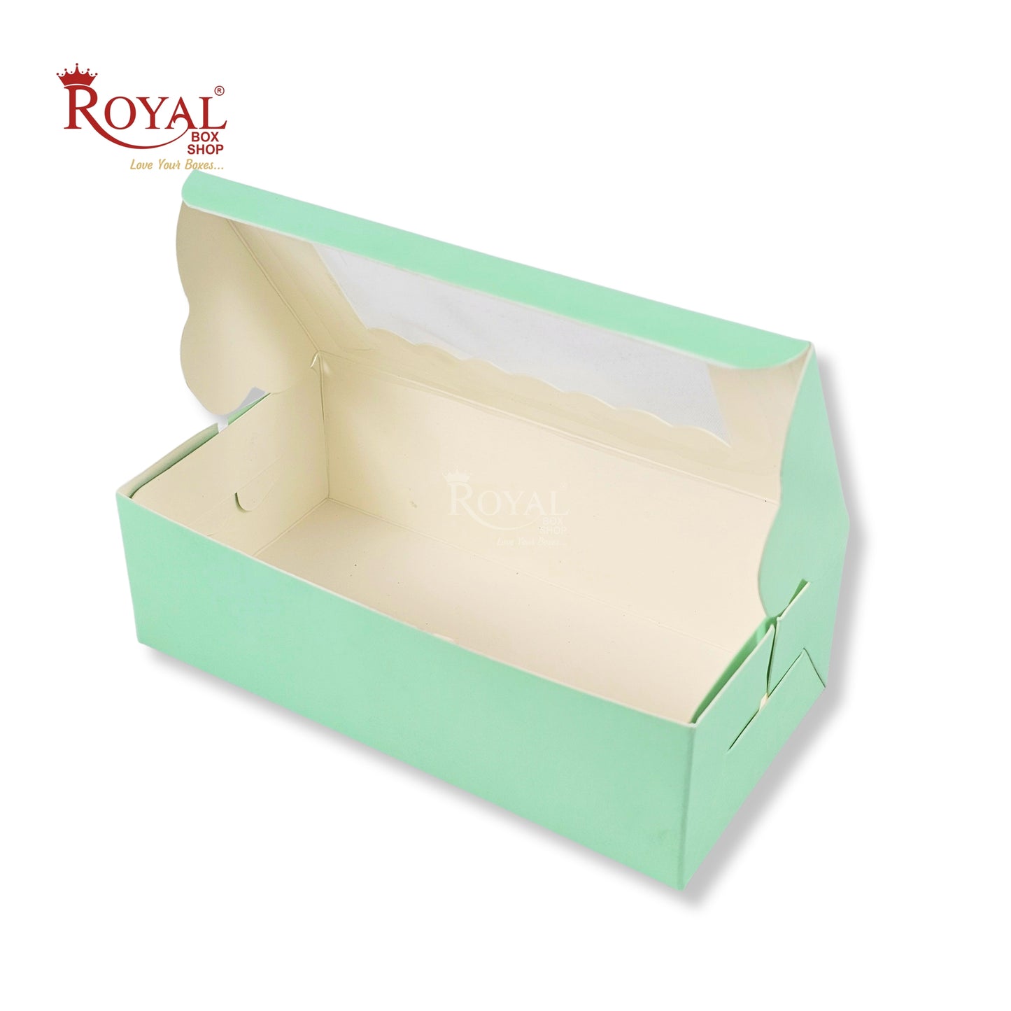 2pc Brownie Window Box I Tealish Green I 6x3x1.75 Inches | B2B