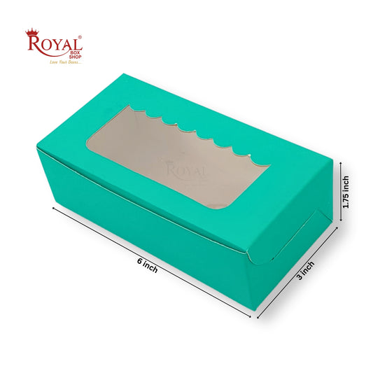 2pc Brownie Window Box | 6x3x1.75 inches | Green