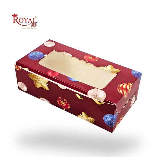 Christmas Theme 2pc Brownie Window Box | Red | 6x3x1.75 Inches