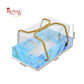 2 Mason Jar Hamper Box With Thread | 7x3.5x3.5 Inches | Blue Marble Print