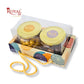 2 Mason Jar Hamper Box With Thread | 7x3.5x3.5 Inches | Cream Mandala Print