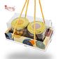 2 Mason Jar Hamper Box With Thread | 7x3.5x3.5 Inches | Cream Mandala Print