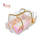 2 Mason Jar Hamper Box With Thread | 7x3.5x3.5 Inches | Pink Marble Print