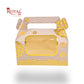 2 Jar Box With Handle I 7x3.5x3.5 inches I Cream with golden leafing