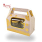 2 Jar Box With Handle I 7x3.5x3.5 inches I Cream with golden leafing