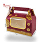 2 Jar Box With Handle I 7x3.5x3.5 inches I Red with golden leafing