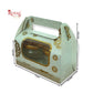 2 Jar Box With Handle I 7x3.5x3.5 inches I Green with golden leafing