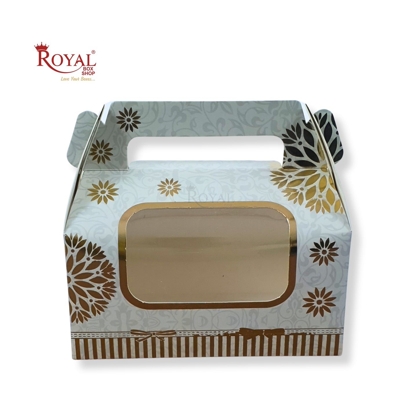 2 Jar Box With Handle I 7x3.5x3.5 inches I Green with golden leafing
