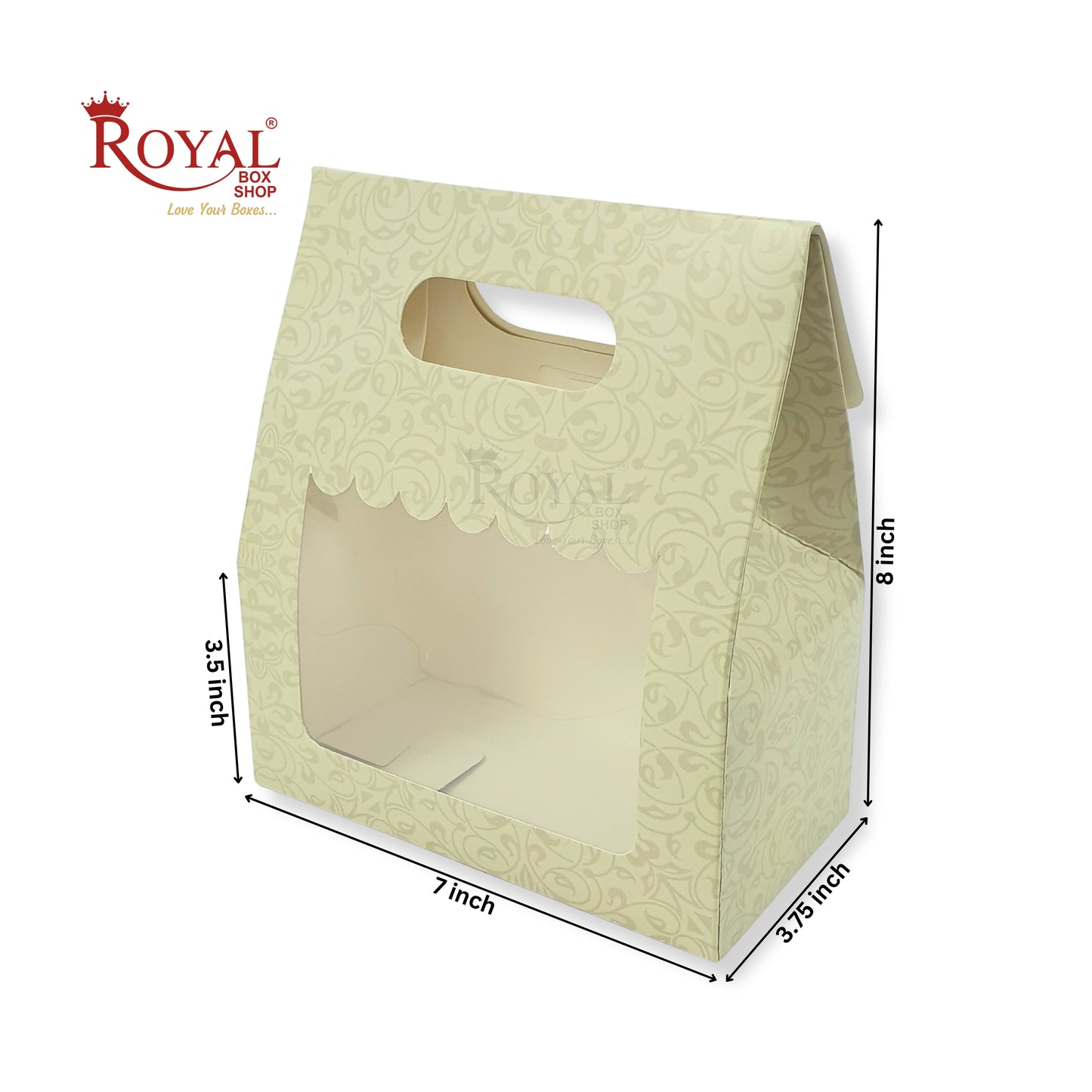 2 Mason Jar Paper Carry Bags I 7x3.75x8" inches I Green I Party Gifts, Macarons Box, Muffin Box, Donut Box