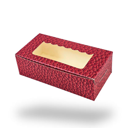 2pc Brownie Window Box I VT Red I 6x3x1.75 Inches