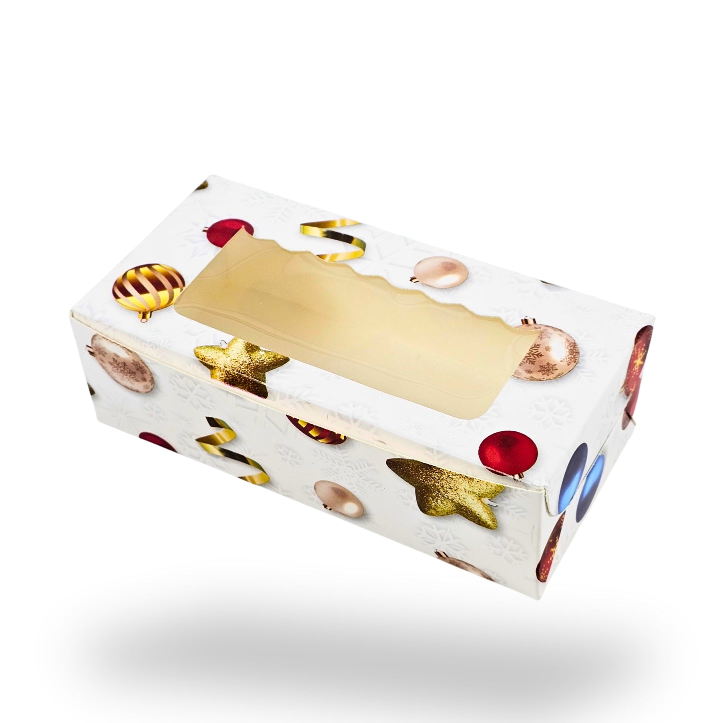 Christmas Theme 2pc Brownie Window Box | White | 6x3x1.75 Inches | B2B