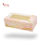 2pc Brownie Window Box | 6x3x1.75 inches | Pink Marble Print I B2B