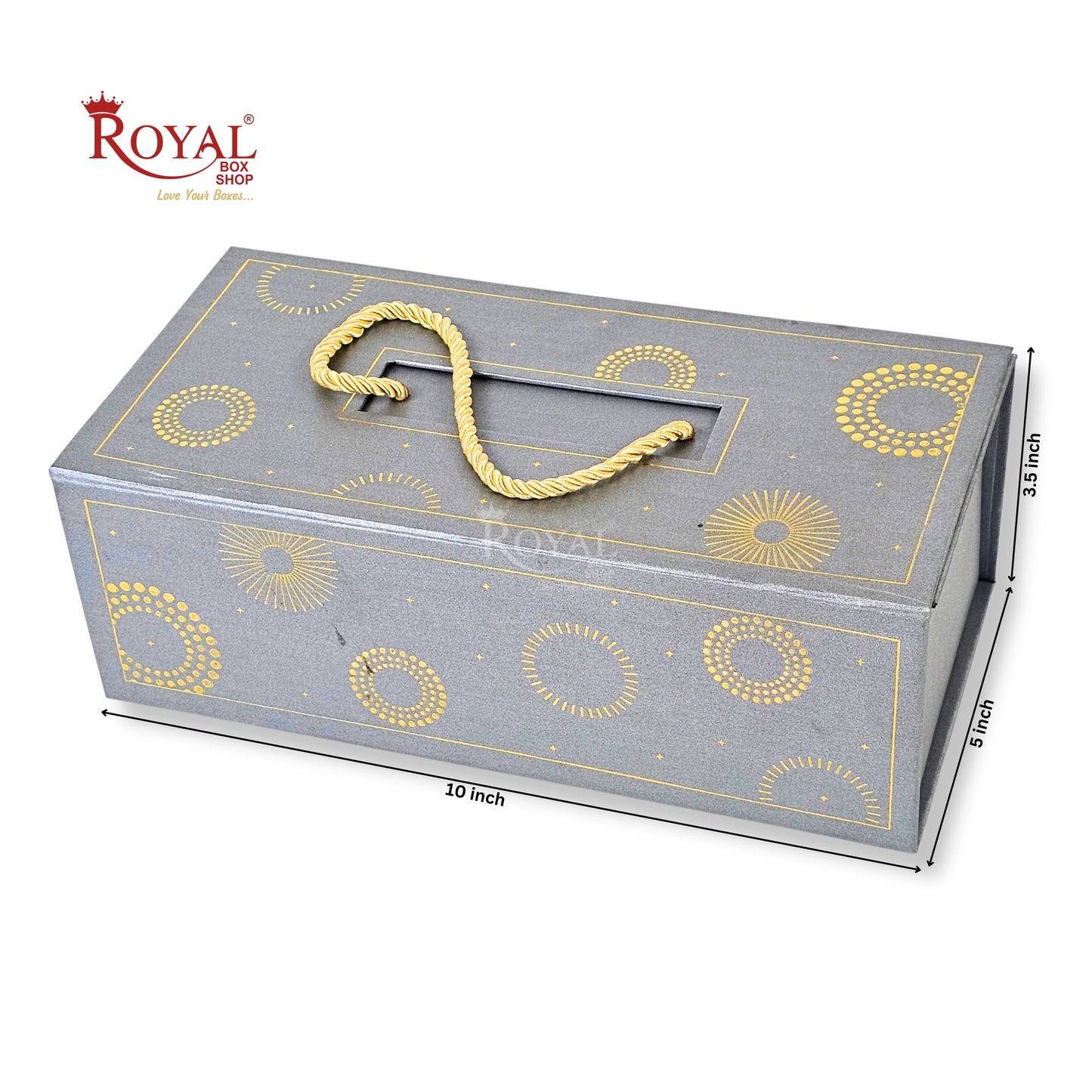 Premium 2 Jar Rigid Hamper Box I RBK-161 I Grey