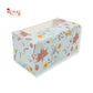 2pc Cupcake Box With Window I Size 7"x3.5"x3.5" I Blue Floral