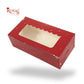 Christmas Theme 2pc Brownie Window Box I Red I 6"x3"x1.75" Inches