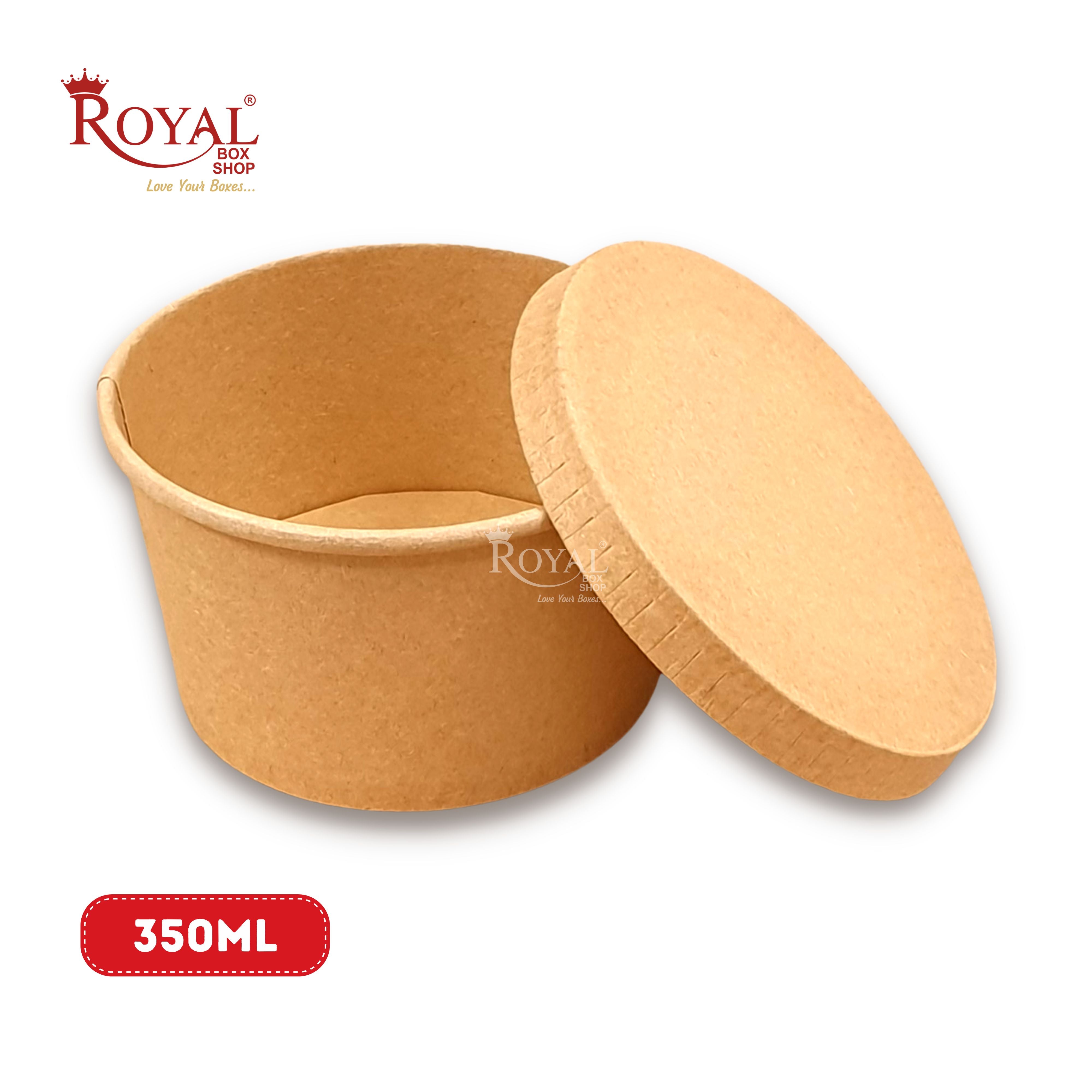 350 ML Round Food Containers Tub With Lids I Disposable & Biodegradable ...