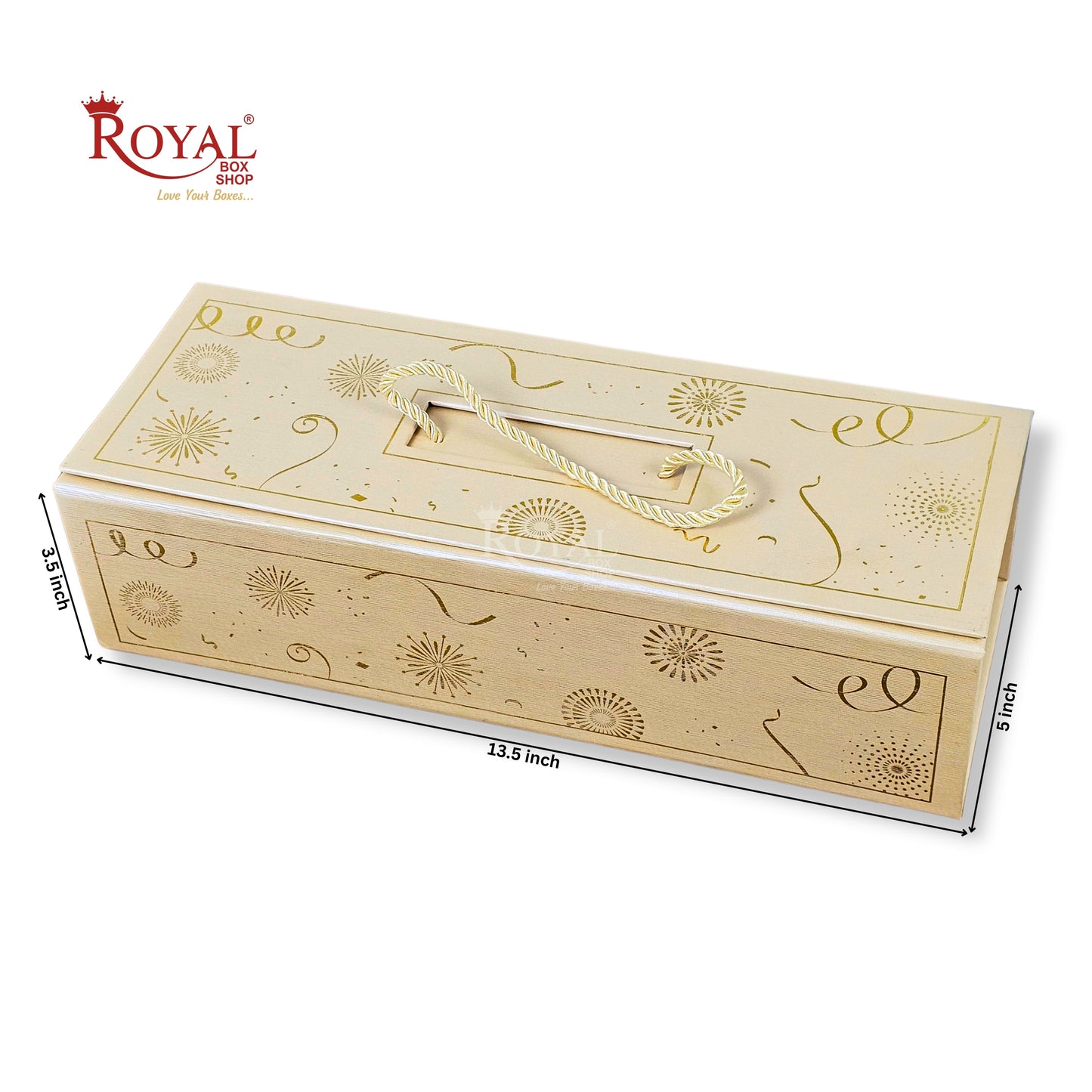 Premium 3 Jar Rigid Hamper Box I RBK-162 I Cream