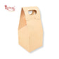 1 Mason Jar Paper Carry Bags I 3.5x3.5x8" inches I Peach I Party Gifts, Macarons Box, Muffin Box, Donut Box