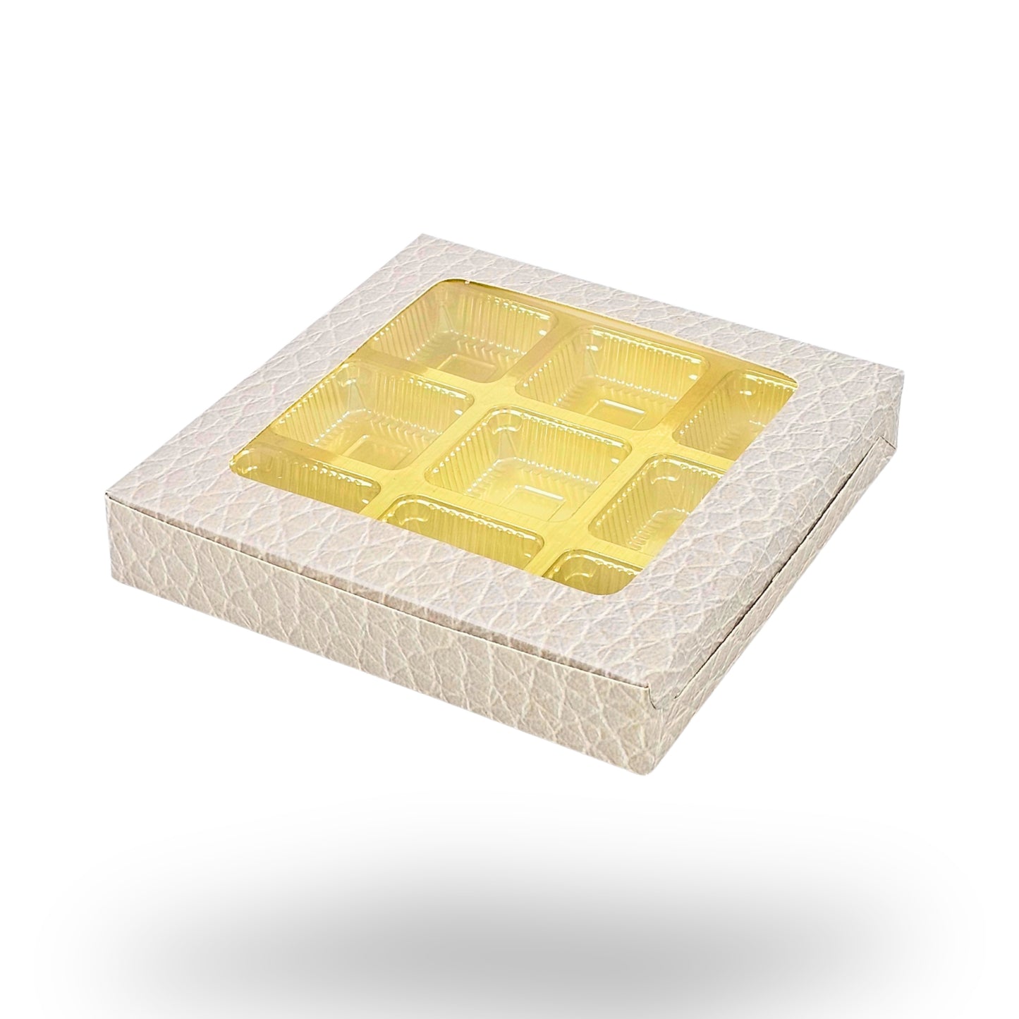 9 Cavity Chocolate Boxes | 5.75x5.75x1 inches | VT Ivory