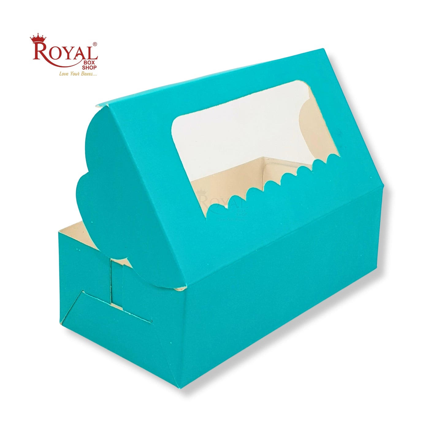 2pc Brownie Window Box | 6x3x1.75 inches | Green